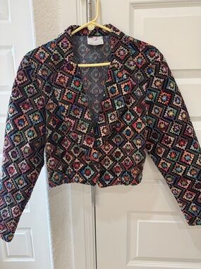 Granite Multicolor Embroidered Cropped Jacket - Women